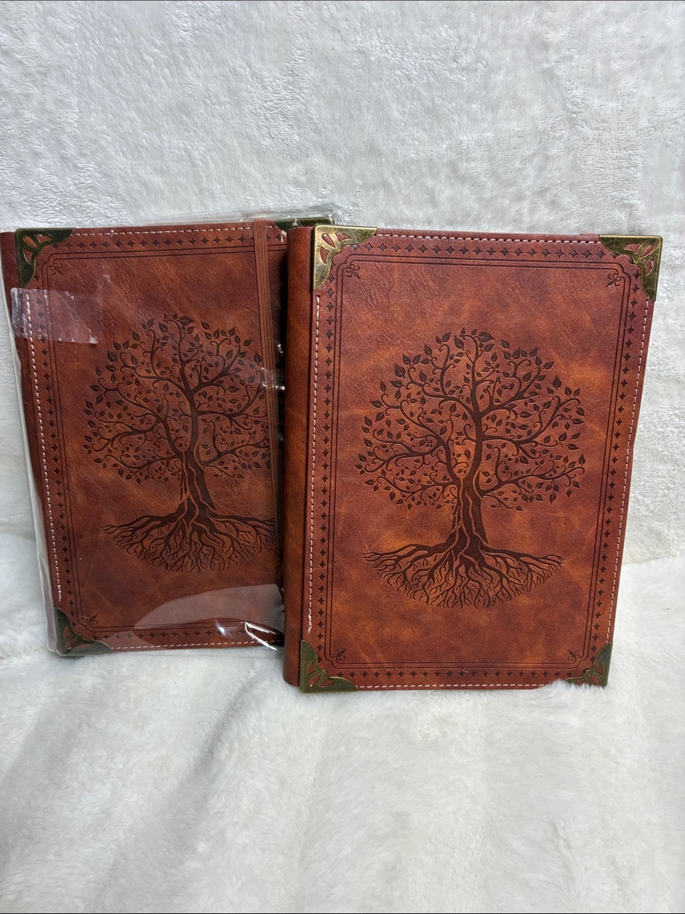 Tree of Life Embossed Faux Leather Journal - Brown